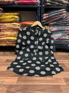 Stylish Black & White Printed Kurta M size only
