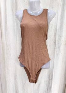 8168. Basic Brown Tank Bodysuit