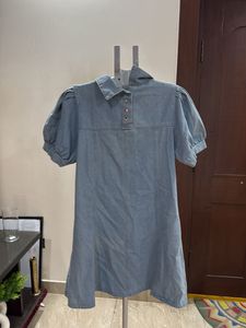 Denim Puff Sleeve Dress