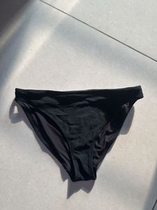 Classic Black Ribbed Bikini Bottom