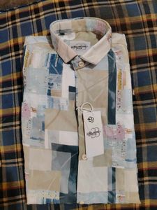 Men's Abstract Print Short Sleeve Shirt