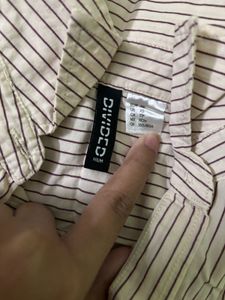 H&amp;M Oversized Cotton Striped Shirt