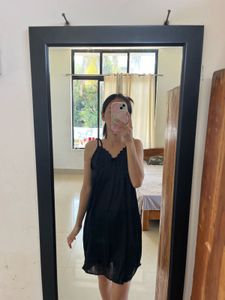 Comfy Black Slip Dress