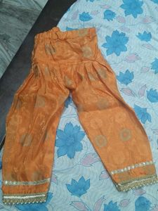 Orange Kurta Set with Embellishments