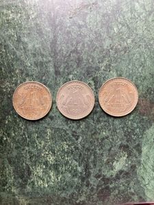 Vintage Indian 1 Rupee Coins
