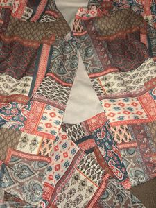 Boho Patchwork Print Wrap Shirt