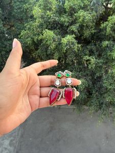 Unique Gemstone Dangle Earrings