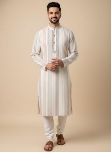 Men's Striped Kurta