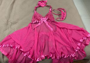 Sexy Pink Babydoll Lingerie Set