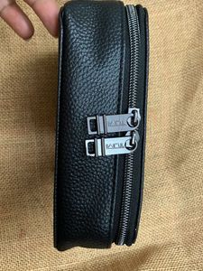 Tumi Leather Amenity Kit with Luxury Brands