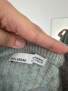 Green Ribbed Cropped Cardigan
