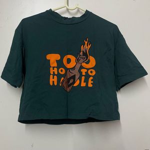 Graphic Print Cropped T-Shirt