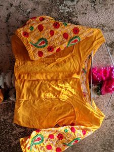 Yellow Embroidered Blouse