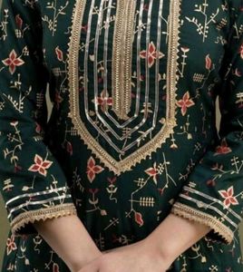 Emerald Green Printed Kurti