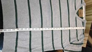 Men's Striped V-Neck Sweater