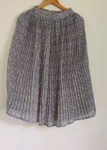 Grey Accordian Pleated Skirt