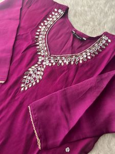 Designer Kurta with pant Mirror Work