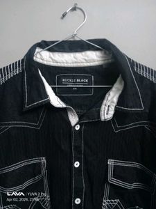 Men's Black Western Shirt