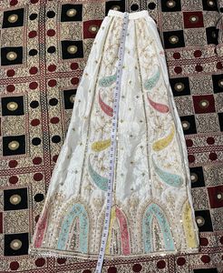 Elegant White Embellished Sharara Set