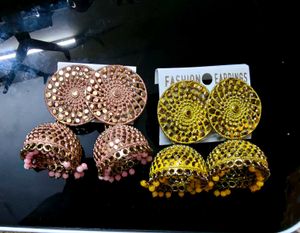 Designer Jhumka Earrings Set