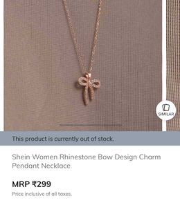 Rose Gold Bow Pendant Necklace