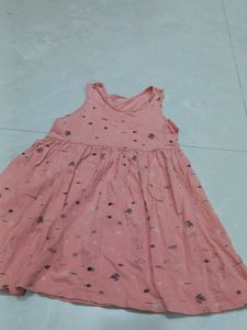 Cute Coral Print Dress