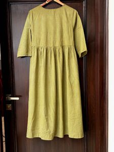 Mustard Green Dress