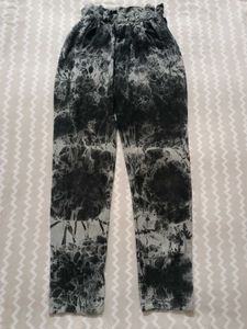 Trendy Grey Tie-Dye Mom Fit Jeans