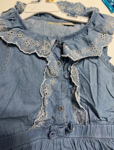Brand New Calvin klein Denim Blue Dress 6-8yrs