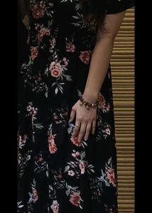 Floral Print Maxi Dress - XL Size