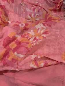 pure muslin cotton dress material in checks with f
