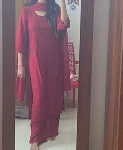 Premium Lucknowi chikan kurta set 3 piece