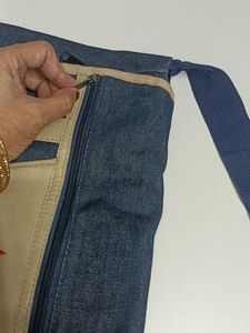 Denim Waist Bag with "AMPS express"