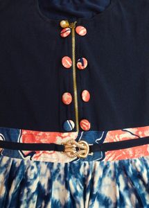 Blue Tunic Dress For Girls