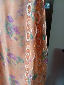 Embroidered dupatta with Floral Print