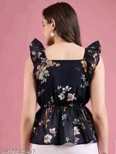 Chic Black Floral top