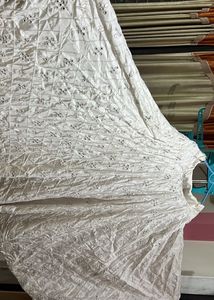 Elegant White Chikankari chaniya