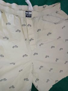 Retro Motorcycle Print Shorts