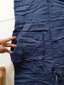 Branded Blue Sleeveless Jumpsuit