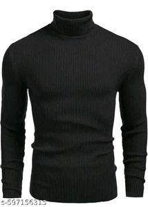 Classic Black Turtleneck Long Sleeve Tee