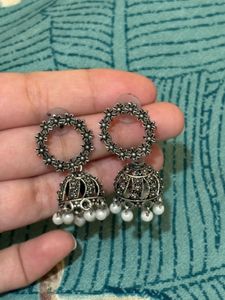 oxidised jhumka
