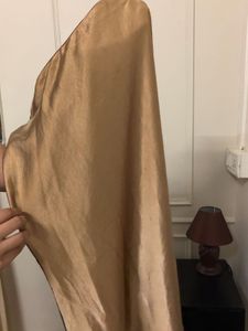 Satin Gold Midi Skirt