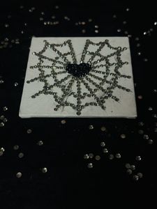 Sparkling Spider Web bedazzled Decor