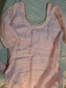 Pink Embroidered Kurta Set with Dupatta