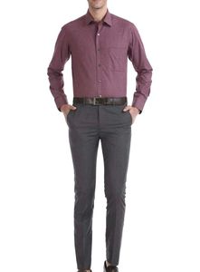Arrow Men's Burgundy Printed Formal Shirt