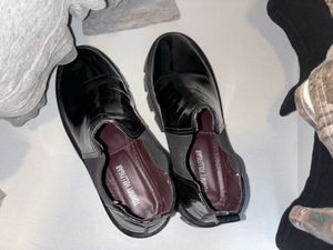 Black Patent Chunky Chelsea Boots