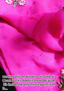 Vibrant Pink Embroidered Saree