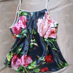 Floral Print Satin Camisole sez L