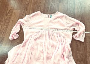 Baby pink dress for evening