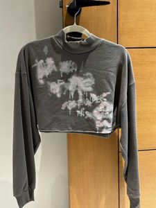 Grey cropped sweatshirt | H&M